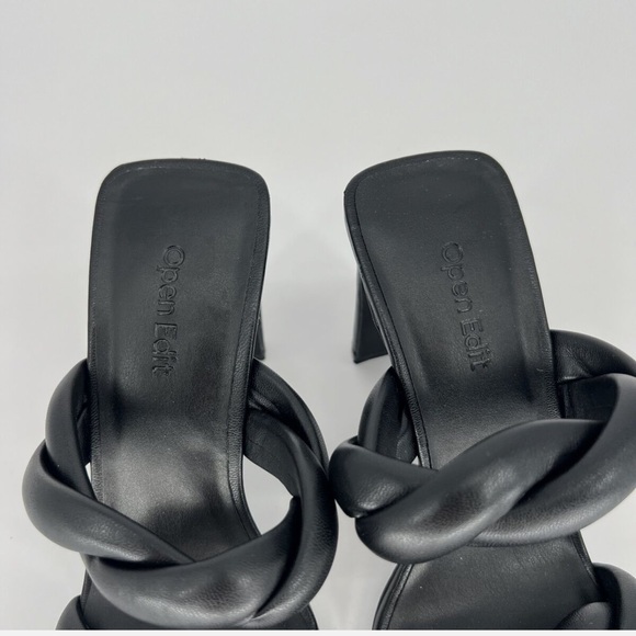 Open Edit Nordstrom Sandal Remy Twist Black 5.5M NWOB - Picture 3 of 7